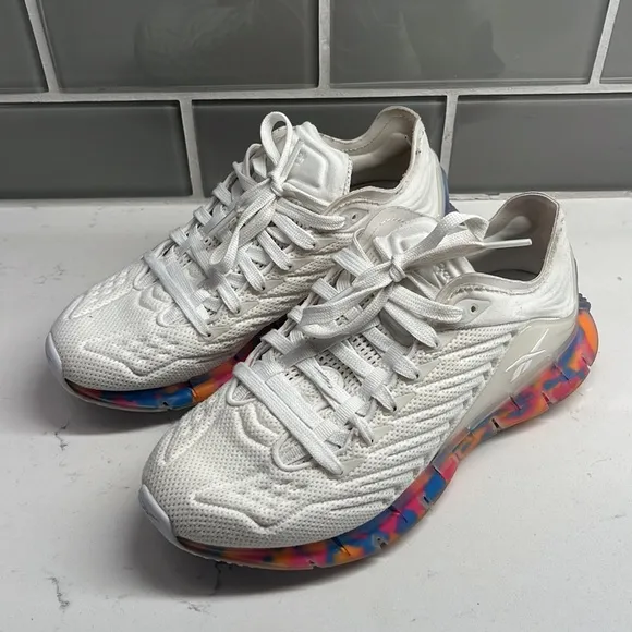 Reebok Zig KINETICA Junior Running Shoes FX5288 Sneakers Size 5 White