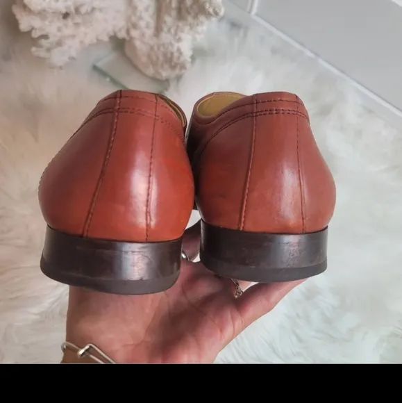 REISS RIVINGTON TAN GENUINE LEATHER MONK STRAP ALMOND TOE MEN SHOES SZ 10