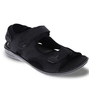 REVERE MONTANA 2 MEN SANDALS IN OILED BLACK Size 12 outdoor summer sandal