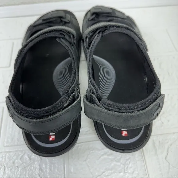 REVERE MONTANA 2 MEN SANDALS IN OILED BLACK Size 12 outdoor summer sandal