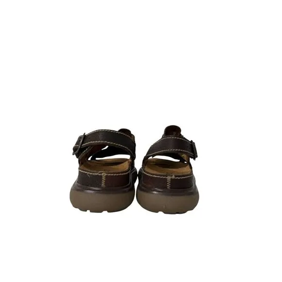 RJ Colt Mens Leather Sandals‎ Brown Riverhead Open Toe Outdoors Chunky Sz 11M