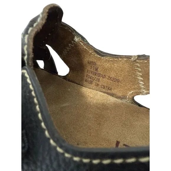 RJ Colt Mens Leather Sandals‎ Brown Riverhead Open Toe Outdoors Chunky Sz 11M