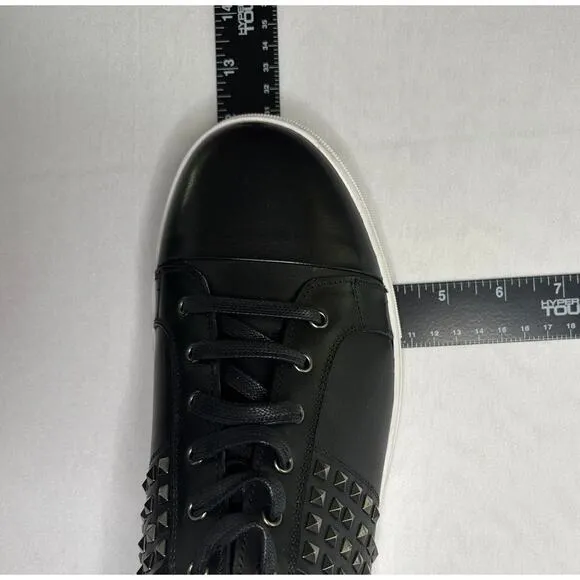Robert Graham Men's Studded Black Leather Sneakers | Sz 9 | NEW with Tags/Box