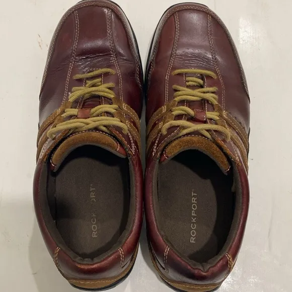 Rockport Colfax Mahogany XCS Oxford Driving Shoes Brown Leather Lace Up |SZ 10M