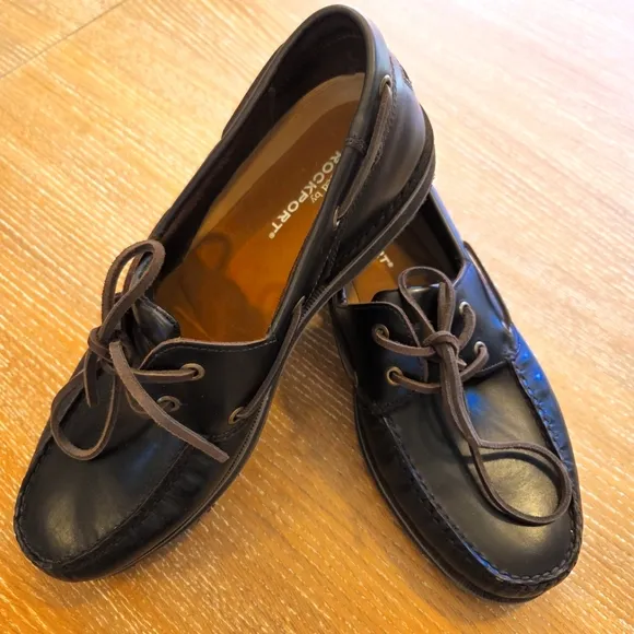 Rockport Men's Perth Boat Shoes Loafers Leather Rubber Sole Size 11 1/2