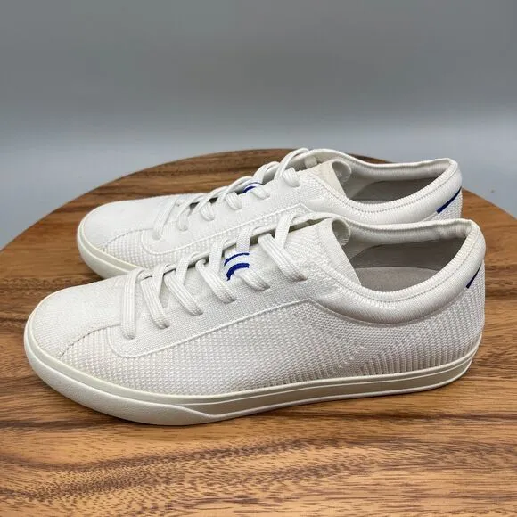 Rothy's The Lace Up Bright White Knit Fabric Shoes Womens Size 9 Sneakers