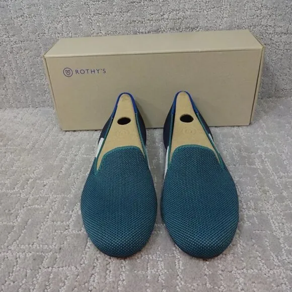 Rothys The Loafers Women's Size 7.5 US Spruce Prep Round Toe Slip on Flats Shoes