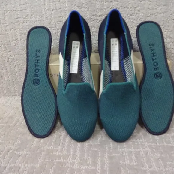 Rothys The Loafers Women's Size 7.5 US Spruce Prep Round Toe Slip on Flats Shoes