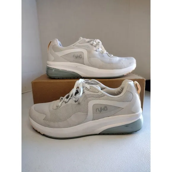 Ryka women's gray white running shoes size 9.5