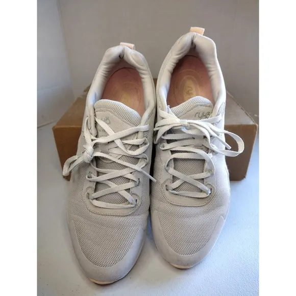 Ryka women's gray white running shoes size 9.5