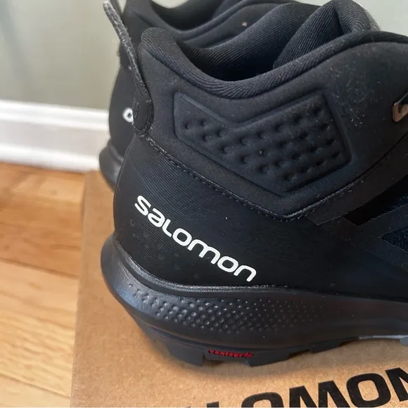 Salomon Outpulse Mid GTX Mens Size 8.5 Black High Top Hiking Boots Shoes