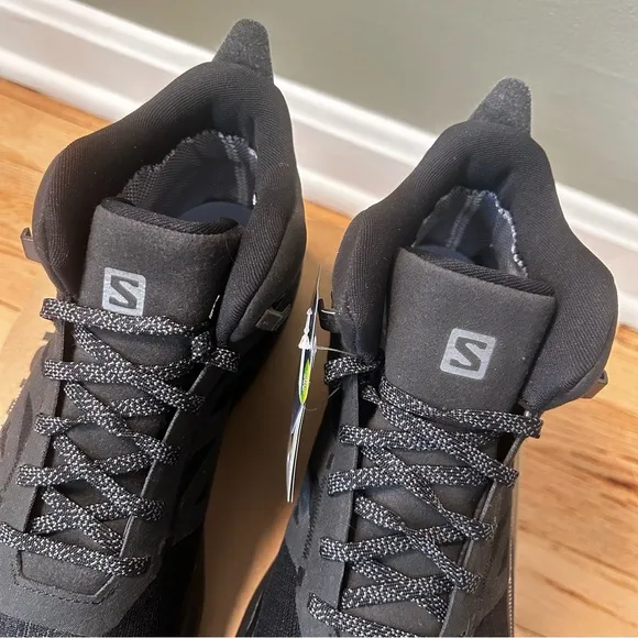 Salomon Outpulse Mid GTX Mens Size 8.5 Black High Top Hiking Boots Shoes