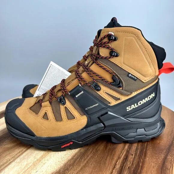 Salomon Quest 4 GTX Gore-Tex Men's 11.5 Waterproof Brown Leather Hiking Boots