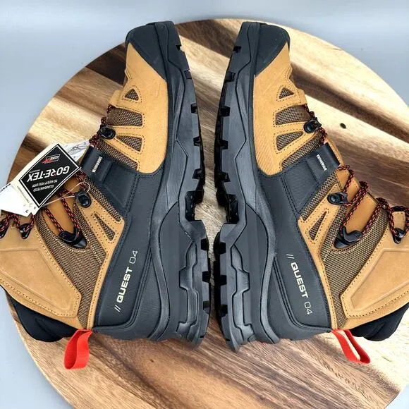 Salomon Quest 4 GTX Gore-Tex Men's 11.5 Waterproof Brown Leather Hiking Boots
