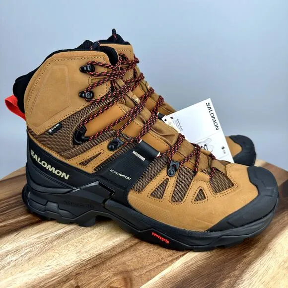 Salomon Quest 4 GTX Gore-Tex Men's 11.5 Waterproof Brown Leather Hiking Boots