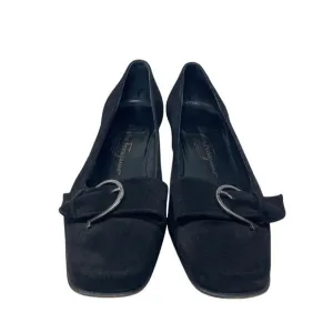 Salvatore Ferragamo Boutique Suede Shoes Womens 7B Buckle
