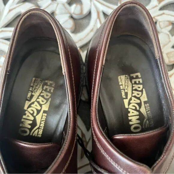 Salvatore Ferragamo Brown Leather Oxford Shoes Men’s 9.5 D