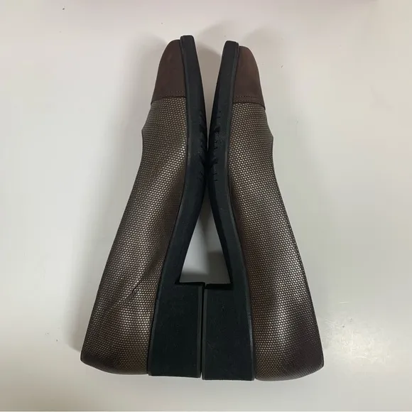 Salvatore Ferragamo Farix Heeled Shoes Leather Suede Toe Size 7