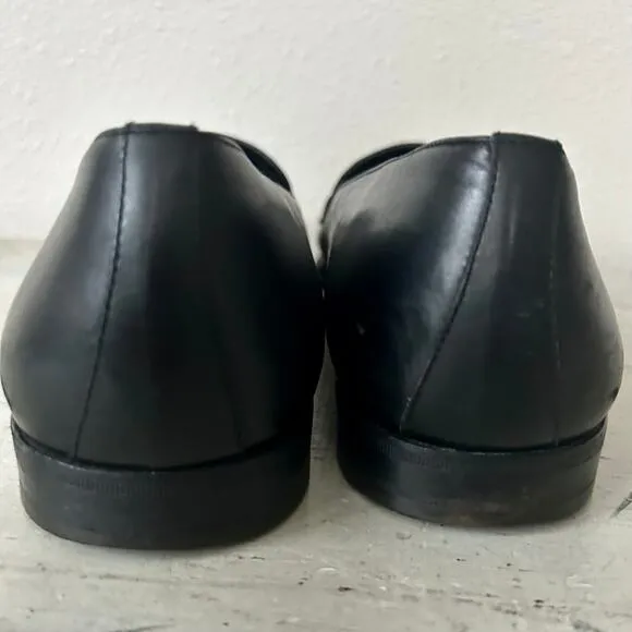 Salvatore Ferragamo leather loafers Kiltie tassel preppy black dress shoes 10 B