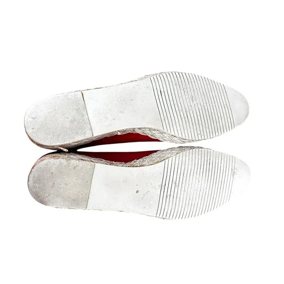 Salvatore Ferragamo Red Suede Espadrilles Shoes size 9 GUC