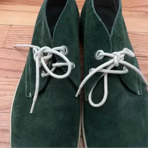 Salvatore Ferragamo World &quot;Rico&quot; green Suede Chukka Boots Shoes Men's