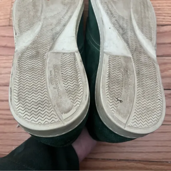 Salvatore Ferragamo World &quot;Rico&quot; green Suede Chukka Boots Shoes Men's