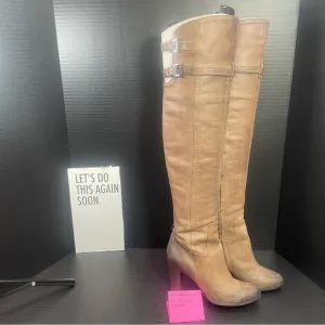 Sam Edelman OTK boots in taupe Like New Worn very briefly and only once!