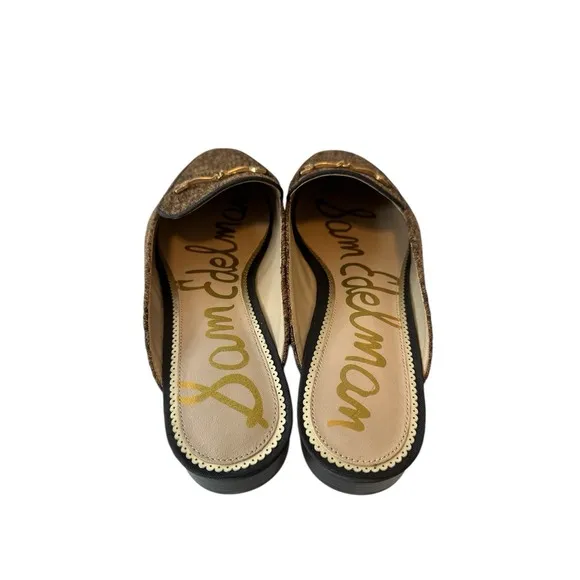 Sam Edelman Shoes Womens Size 13 Almond Toe Mules Brown Formal Career Summer