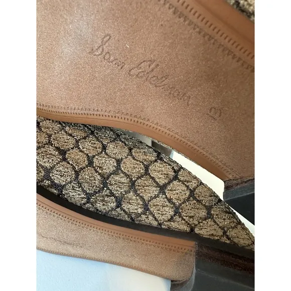 Sam Edelman Shoes Womens Size 13 Almond Toe Mules Brown Formal Career Summer