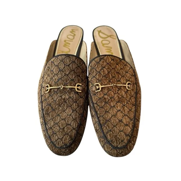 Sam Edelman Shoes Womens Size 13 Almond Toe Mules Brown Formal Career Summer