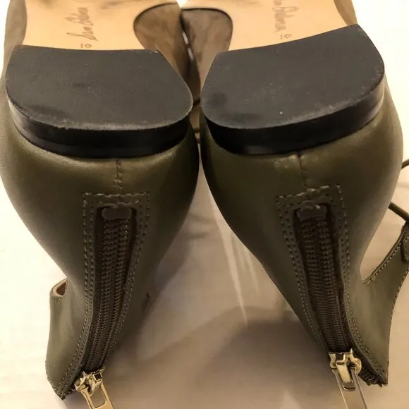 SAM EDELMAN WOMEN'S GREEN LEATHER SHOES  SIZE: 10