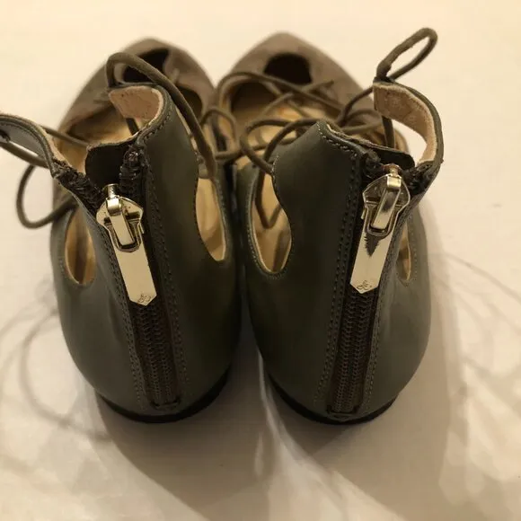 SAM EDELMAN WOMEN'S GREEN LEATHER SHOES  SIZE: 10