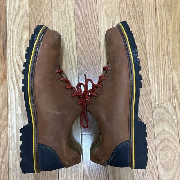 Samuel Hubbard Boots Shoes Men's 11.5 Brown Leather Lace Up Low‎ Cut Vibram Sole