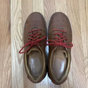 Samuel Hubbard Boots Shoes Men's 11.5 Brown Leather Lace Up Low‎ Cut Vibram Sole