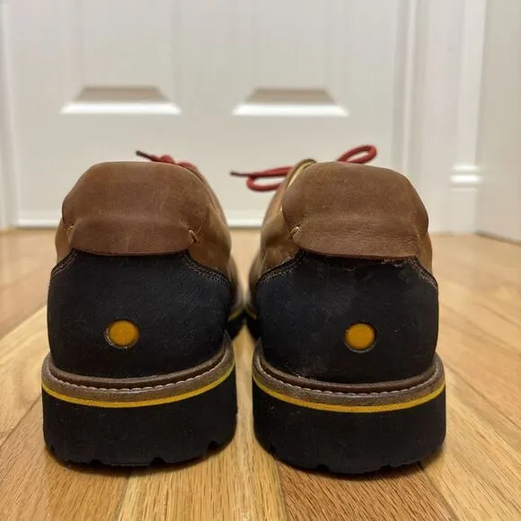 Samuel Hubbard Boots Shoes Men's 11.5 Brown Leather Lace Up Low‎ Cut Vibram Sole