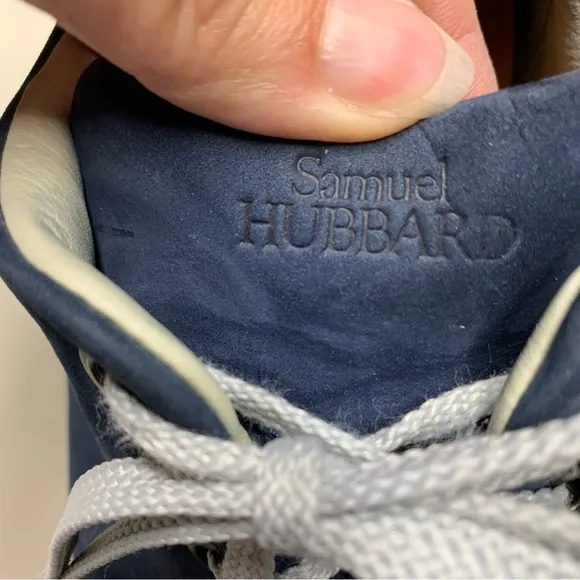 Samuel Hubbard Fast Sneakers Navy Nubuck Leather Mens Size 10 M