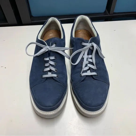 Samuel Hubbard Fast Sneakers Navy Nubuck Leather Mens Size 10 M