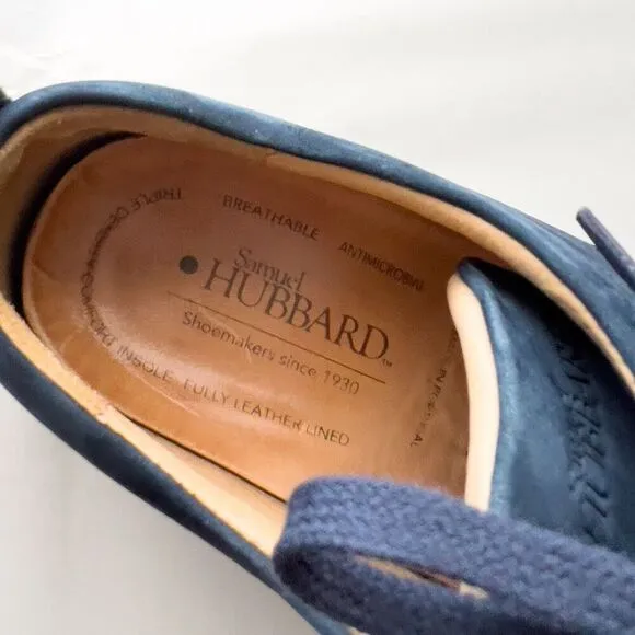 Samuel Hubbard Shoes Men's 9M &quot;Hubbard Free&quot; Suede Oxford Navy Nubuck Lace Up