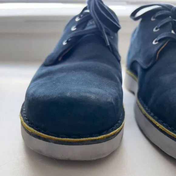 Samuel Hubbard Shoes Men's 9M &quot;Hubbard Free&quot; Suede Oxford Navy Nubuck Lace Up
