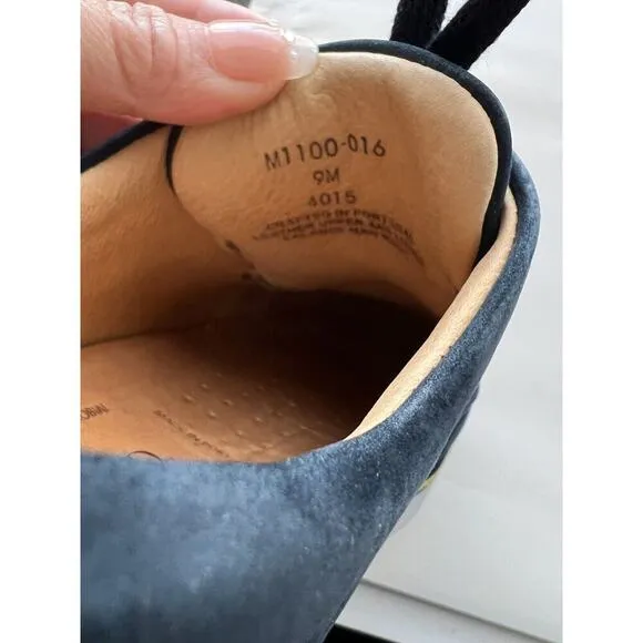 Samuel Hubbard Shoes Men's 9M &quot;Hubbard Free&quot; Suede Oxford Navy Nubuck Lace Up