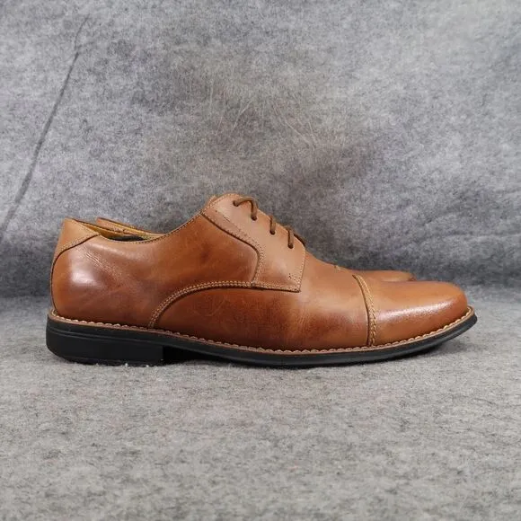 Sandro Moscoloni Shoes Mens 11 Oxford Cap Toe Classic Leather Dress Formal Brown