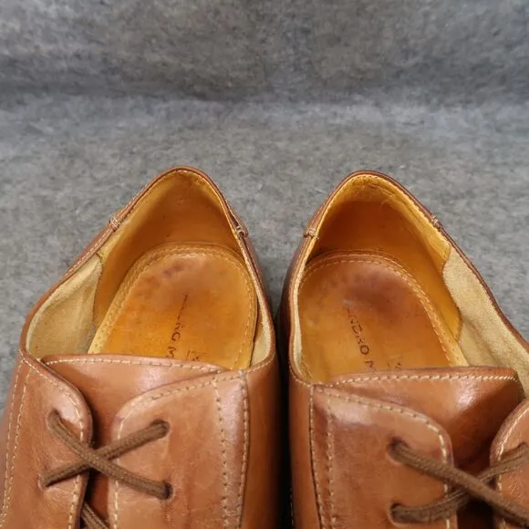 Sandro Moscoloni Shoes Mens 11 Oxford Cap Toe Classic Leather Dress Formal Brown
