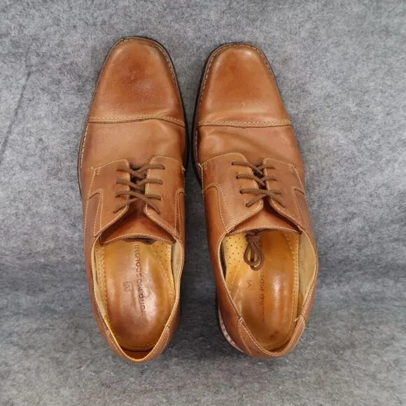 Sandro Moscoloni Shoes Mens 11 Oxford Cap Toe Classic Leather Dress Formal Brown