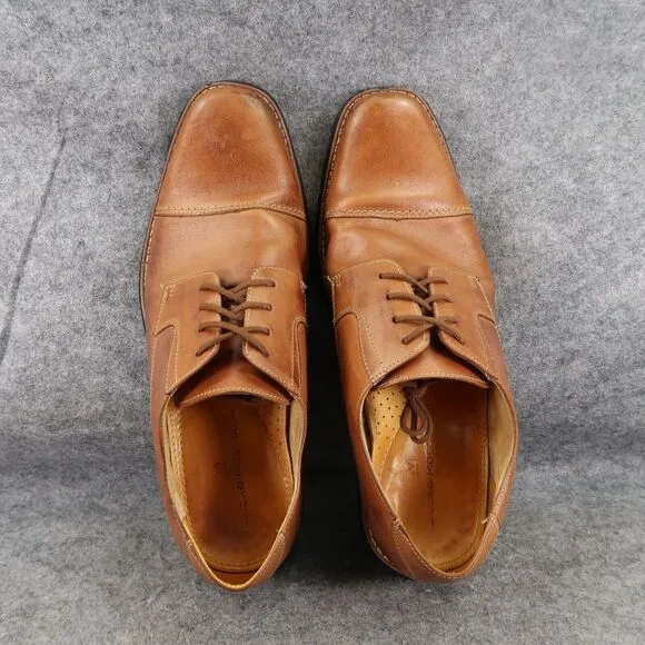 Sandro Moscoloni Shoes Mens 11 Oxford Cap Toe Classic Leather Dress Formal Brown