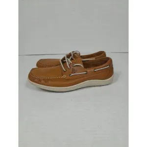 SAS Catalina Boat Deck Sandstone Brown Leather Womens Sz 9  Shoes USA Made
