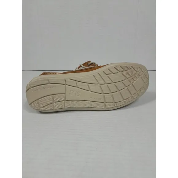 SAS Catalina Boat Deck Sandstone Brown Leather Womens Sz 9  Shoes USA Made