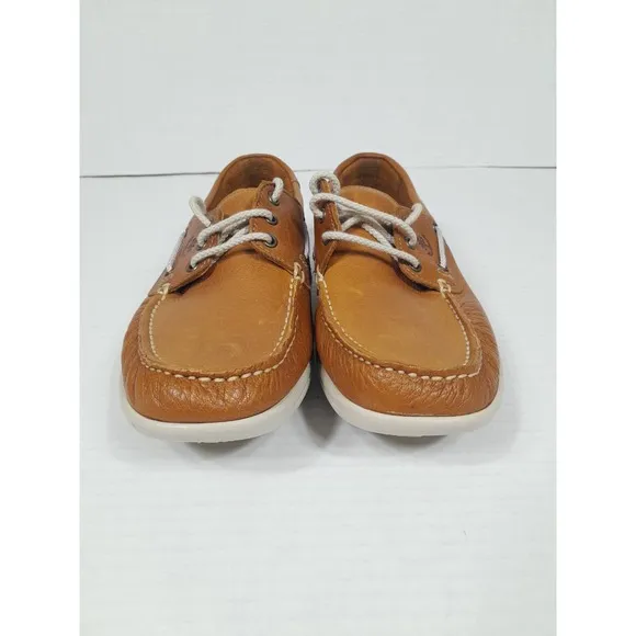 SAS Catalina Boat Deck Sandstone Brown Leather Womens Sz 9  Shoes USA Made