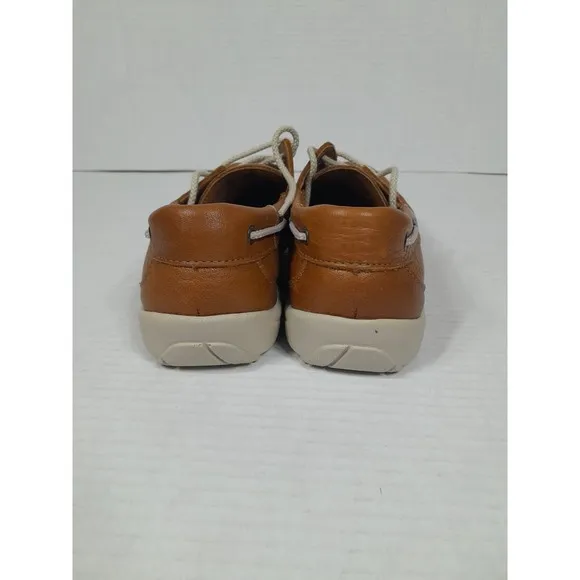 SAS Catalina Boat Deck Sandstone Brown Leather Womens Sz 9  Shoes USA Made