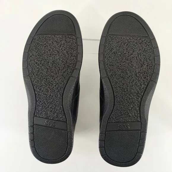 SAS Men's VTO BLK Black Leather Slip-On Loafer Shoes Size 9.5 US