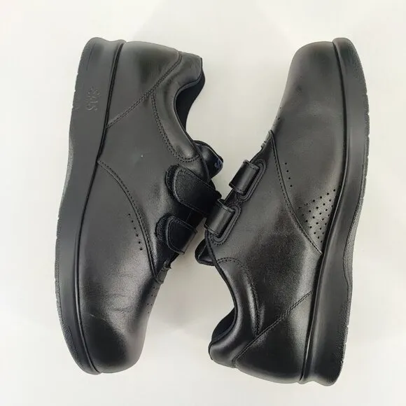 SAS Men's VTO BLK Black Leather Slip-On Loafer Shoes Size 9.5 US